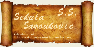 Sekula Samouković vizit kartica